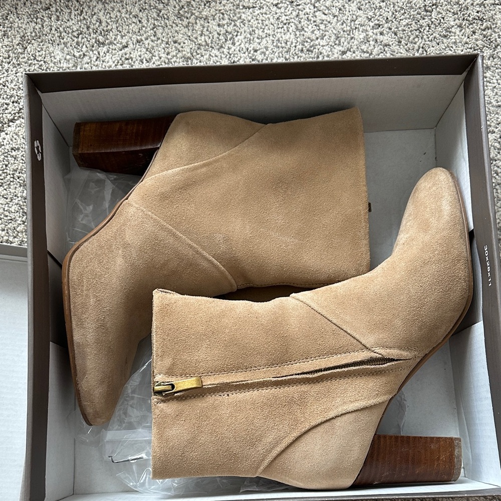 Franco Sarto Women's Tan Heeled Boots